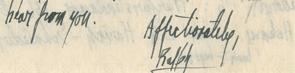 Da una lettera di Ralph Kirkpatrick ad Alberti, Cambridge, 19 febbraio 1934, firma